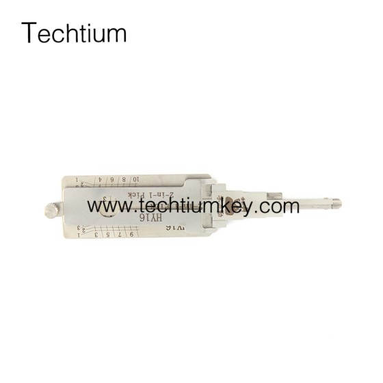 HY16 Original Lishi 2 in 1 lock pick decoder for all the cars using #50 blade (Hyundai New Elantra,Kia Freedy,Sportage)